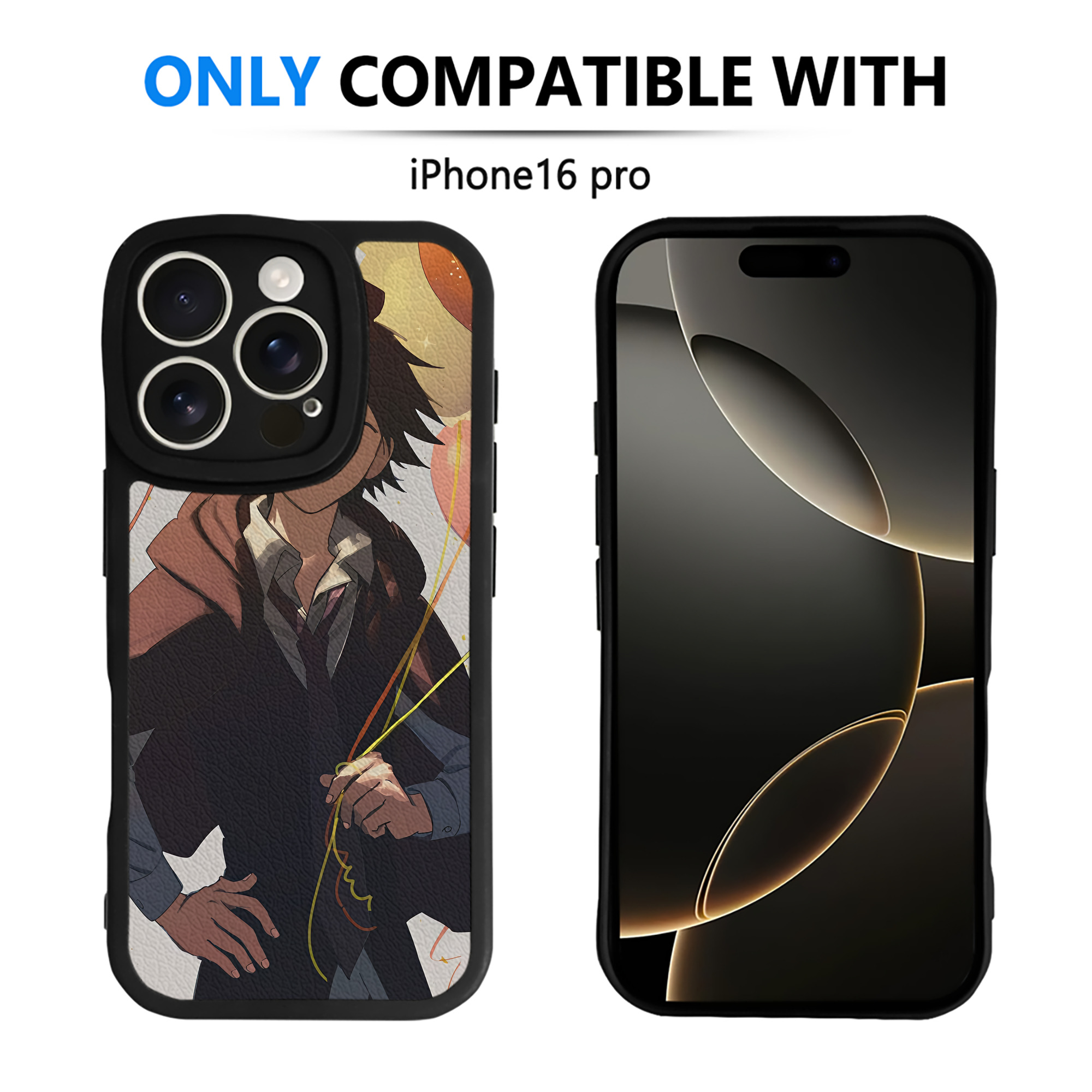 （画像用） 文豪ストレイドッグス Bungo Stray Dogs 【iPhone 16シリーズ対応】シリコンスマホケース（レザー調） 材質：シリコン